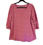 Habitat purple textured crewneck blouse xl