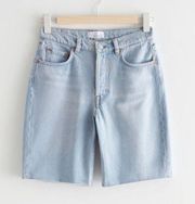 & Other Stories Precious Cut Denim Shorts New with Tag