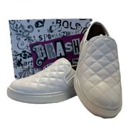BRASH White Crave Desire Quilted Slip On Shoes Size 7.5