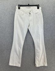 J Brand Women's White Jeans Size 27 Gigi Cropped Flared Denim Pants Cut 7636