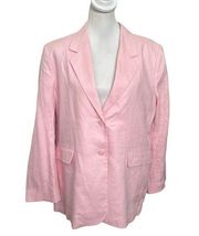 & Other Stories Oversized Linen Blend Blazer Oversized Pink Women’s Size 12 New