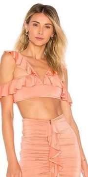 REVOLVE Ibiza Ruffle V Wire Front Top