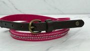 Abercrombie & Fitch Pink Rhinestone Belt Size Small S Womens