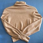 AVAILABLE NWOT Aritzia Wilfred Rebecca cropped crop turtleneck sweater camel xs