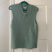 Urban Outfitters Standard Cloth Franc Fitted Sweater Vest-Mint Green-Large