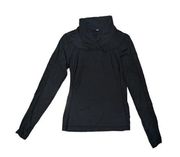 Lululemon  RUN Trail Tech Mesh Long Sleeve Shirt Black RARE Pullover Cowl Neck