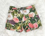 Anthropologie Floral Garden Cotton Shorts