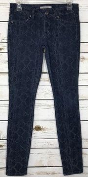 🌻Rich & Skinny Python Blue Skinny Jeans Size 26
