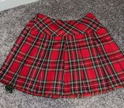 Plaid Pleated Skirt
