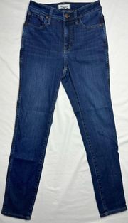 Curvy High Rise Skinny Jeans Womens Skinny Denim Dark Wash size 26