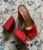 Red Mule Heels