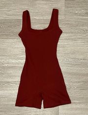 Cotton Rib Onesie In Sangria