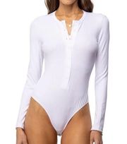 Betro Simone White Button Down Bodysuit