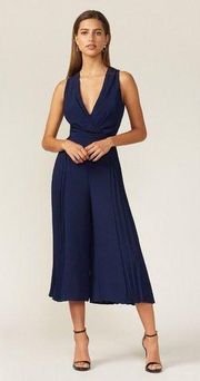 Nordstrom Adelyn Rae Akira Pleated Culotte Jumpsuit Blue Womens Size S