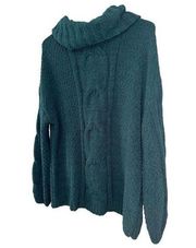 Seven 7 chenille deep teal cowl neck sweater Womens size m nwt