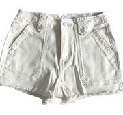 SO Shirts. Utility High Rise Shorts Bermuda 7/28 Cream New