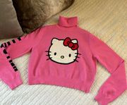 Shein X Hello kitty Rare cute pink knit turtleneck graphic sweater small