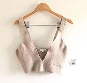 NWT  Beige Darted Bust Sweater Bralette 6/3XL