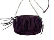 MZ Wallace Nylon Chain Crossbody Bag in Plum / Silver