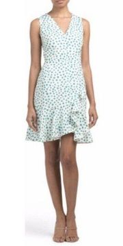 Rebecca Taylor Emerald Daisy Print Ruffle Hem Dress