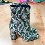 Snakeskin Booties