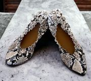 Authentic  Jane python snake embossed ballet flats