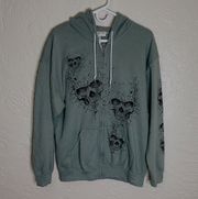 Skull Zip-Up Hoodie Sweatshirt