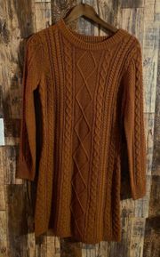 Me tons burnt Orange sweater dress small 37 x16 q6