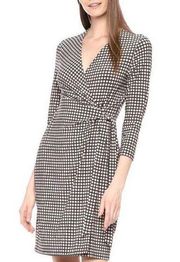 Anne Klein Women's Classic Polka Dot V Neck Faux Wrap Dress Medium NWT