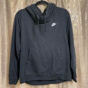 Nike Black Cowl Neck Hooded Sweater Large