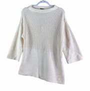 Ivory Asymmetrical Hem Sweater