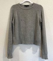 Alexander Wang Crew Neck Cashmere Blend Sweater in Marled Gray