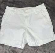 Caslon White Flat Front Casual Shorts | size 4 | NWOT