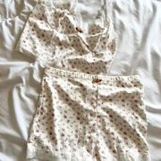 Brandy Melville Copycat Pajama Shorts Top Set