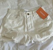 White Denim Shorts