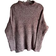 AEO Pink Chunky Knit Turtleneck Sweater