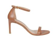 NEW Stuart Weitzman Nunakedstraight Strap Sandals 3” Heel, Size 8.5, Retail $475