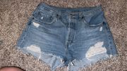 Light Wash Levi 501 Shorts