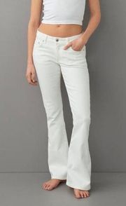 Stella McCartney White Low Rise Embroidered Booty Logo Bootcut Jeans Size 40 Y2K