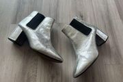 H&M 41/11 Silver Metallic Boots