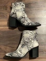 Snakeskin Booties