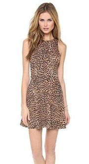 Leopard Print Circle Knit Jacquard Dress