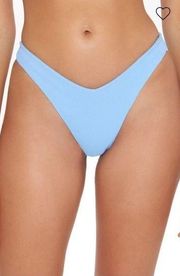 NWOT BECCA Light Blue Loreta Ribbed Women Small Bikini Swim Bottom