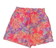 House of Harlow 1960 Linen Blend Tropical Print Shorts US Small