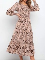 NWT Women’s Petal and Pup Emley Dress Beige Cheetah Print Size XS