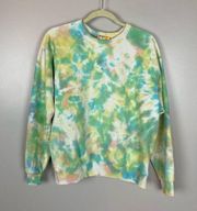 Big Bud Press classic crew sweatshirt - easter egg tie dye size xs