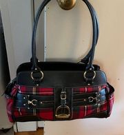 NWOT, Chaps Red Plaid Bag