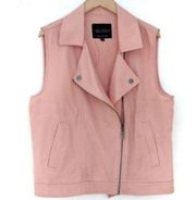 HP! NWT Sanctuary Blush Pink Tencel Moto Vest (M)