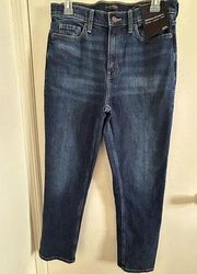 New Banana Republic Denim Jeans 30L High Rise Straight Casual Dark