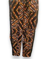 BOG BAND OF GYPSIES Boho Chic Geometric Floral Print High Waisted Pants Large
